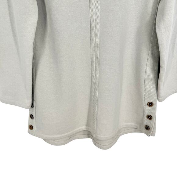 NEW NWOT Habitat Sz Small Cream Beige Wearable Art Blouse Shirt Top Christmas - Picture 5 of 8